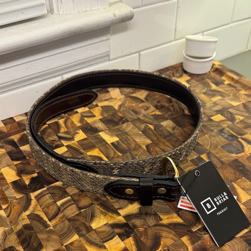 Bull and Briar Rattlesnake skin belt